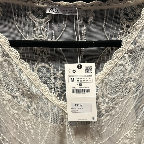 Zara Ivory Lace Midi Dress - Picture 2 of 4